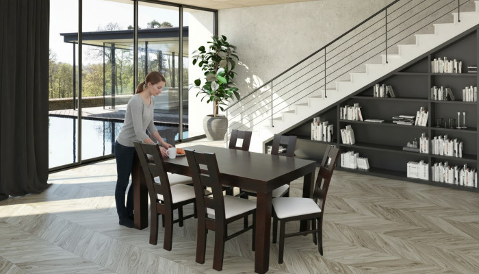 Tavolo design + 6 sedie Set completi di arredamento per soggiorno e sala da pranzo