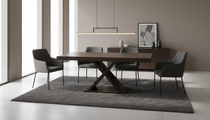 Tavolo in legno di design estensibile per soggiorno e sala da pranzo, tavoli decorativi in legno massiccio. - Tavolo in legno di design allungabile per soggiorno e sala da pranzo, tavoli decorativi in legno massiccio.