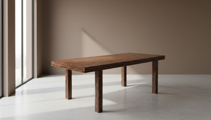 Tavolo in legno massiccio con decoro design estensibile per sala da pranzo e soggiorno.   Tavolo in legno massiccio con decoro design estensibile per sala da pranzo e soggiorno.