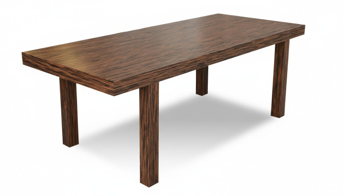 Tavolo in legno massiccio con decoro design estensibile per sala da pranzo e soggiorno.   Tavolo in legno massiccio con decoro design estensibile per sala da pranzo e soggiorno.