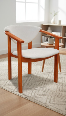 Design di lusso sedia imbottita sedie sedile schienale ufficio sala da pranzo legno massiccio K27 Nuovo.