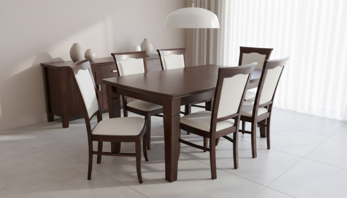 Designer tavolo + set di 6 sedie. Set completo per soggiorno e sala da pranzo.