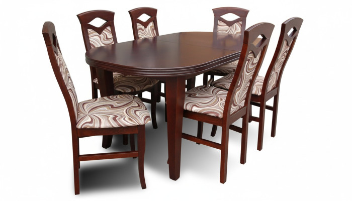 Gruppo tavolo da pranzo design + 6 sedie sedia tavoli legno tavolo ufficio