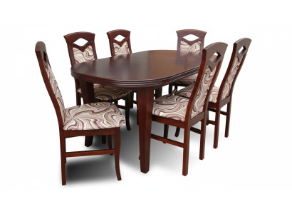 Gruppo tavolo da pranzo design + 6 sedie sedia tavoli legno tavolo ufficio