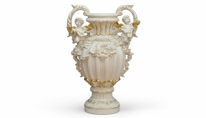 XXL vaso tavolo decorazione vasi decorativi stile antico scultura figura calice Roma 71 cm