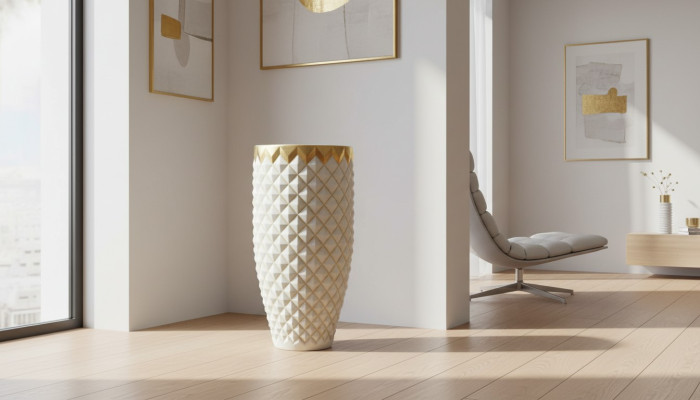 Vaso XXL Decorazione Tavolo Vasi Decorativi Stile Antico Scultura Figura Calice Roma 0901