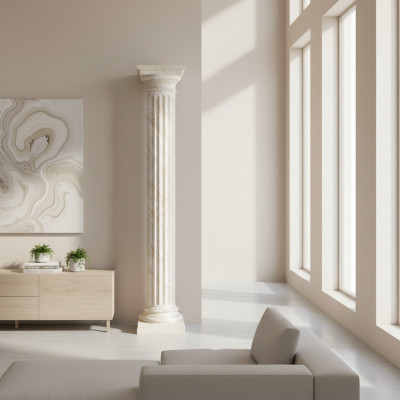 XXL Colonna Greca Stile Antico Design Colonne Lusso Supporti Nuovo 214cm Grande