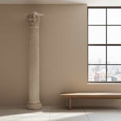 Design Colonna Antica Colonna Decorativa Colonna Colonna per Fiori Supporto Piedistallo Nuovo 228cm