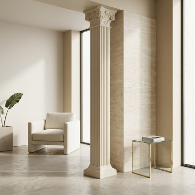 XXL Colonna Greca Stile Antico Design Colonne Lusso Sostegni Nuova 300cm Grande