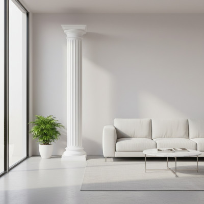 XXL Colonna Greca Stile Antico Design Colonne Lusso Supporti Nuovi 214cm Grande Nuovo