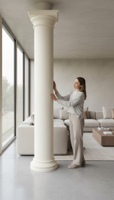 XXL colonna in stile romano 300cm design colonne arredo lusso casa appartamento nuovo