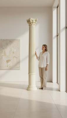Stile antico, arredamento dell'hotel, lobby del ristorante, colonne, colonna XXL 275cm, stile romano.   Stile antico, arredamento dell'hotel, lobby del ristorante, colonne, colonna XXL 275cm, stile romano.