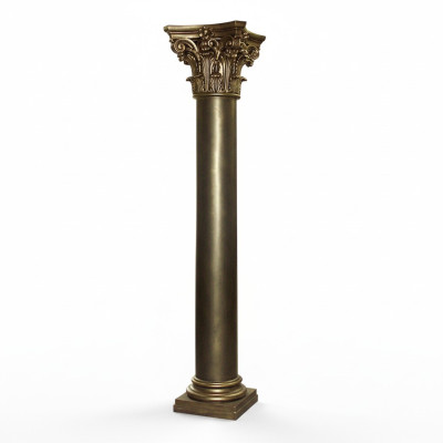 Colonna dorata Sostegno Colonne Stile antico Lavorato a mano Dipinto a mano Arredamento per hotel
