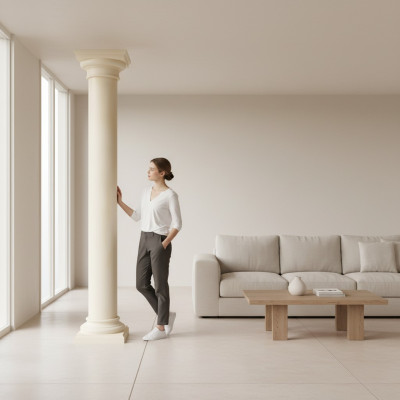 XXL Colonna greca in stile antico design colonne lusso supporti nuova 210 cm grande nuova.