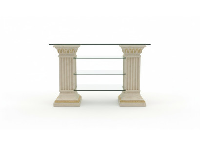 Design Vetrina Scaffale in vetro Colonna Vitrine Mensole Mobile TV Soggiorno 1872 Nuovo