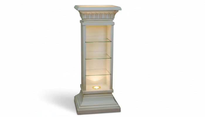 Vetrina design in vetro colonna scaffali vetrina a colonna mobile porta CD lampada 6894 nuovi