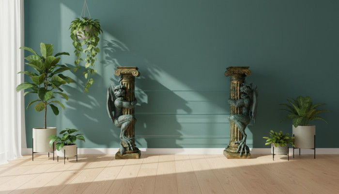 Design Vetrina Scaffale in vetro Colonna Vetrine Scaffali Figure decorative Armadio 1834 Nuovo