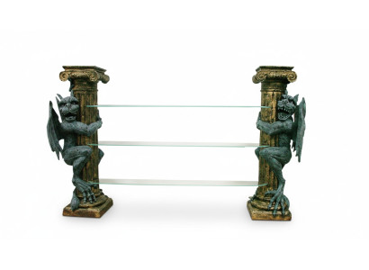 Design Vetrina Scaffale in vetro Colonna Vetrine Scaffali Figure decorative Armadio 1834 Nuovo