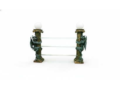 Design Vetrina Mensola Colonna in vetro Vetrine Mensole Figure decorative Armadio Lampada1835