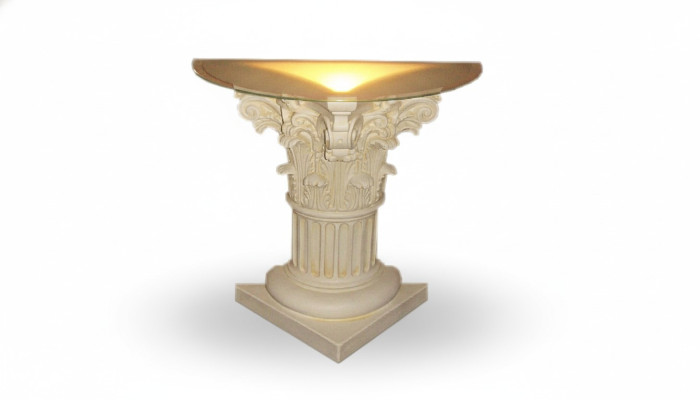 Colonna illuminata decorazione colonne sculture lampada luce figure scultura nuova