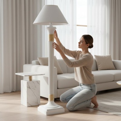 Lampada da terra stile romano XXL nuova