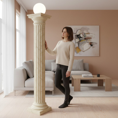 Design lampada a colonna Lampada Lampadario Lampada decorativa Colonna Lampada da pavimento 6855 Nuovo