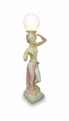 Stile antico Lampada da terra con figura di danzatrice del ventre Lampada da terra Lampada Scultura Nuova  Stile antico Lampada da terra con figura di una danzatrice del ventre Lampada Scultura Nuova