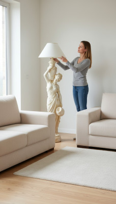 Lampada da terra soggiorno lampada piantana lampade design XXL lampada figura scultura nuova.