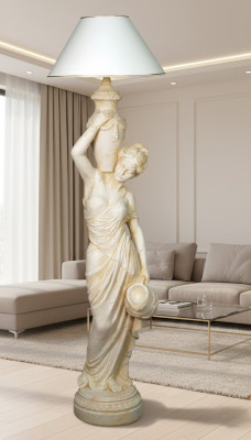 Lampada da terra soggiorno lampada piantana lampade design XXL lampada figura scultura nuova.