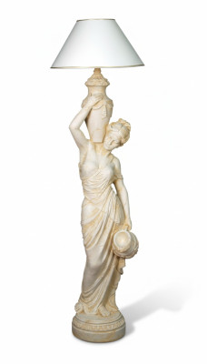Lampada da terra soggiorno lampada piantana lampade design XXL lampada figura scultura nuova.