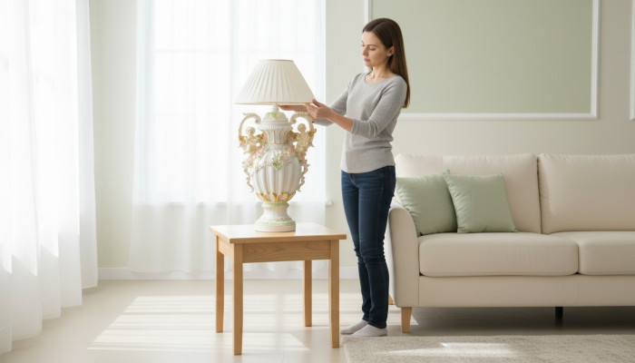 XXL 100 cm lampada da tavolo luce lampada da comodino lampade lampade da terra nuova