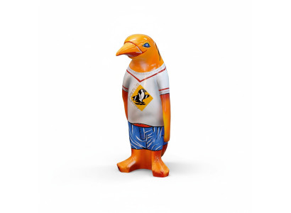 Design di lusso XXL 67 cm figura scultura artigianale pinguino animale sculture figure.