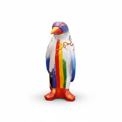 Disegno di lusso Scultura a figura a pinguino fatta a mano Sculture di animali XXL 67cm Figure