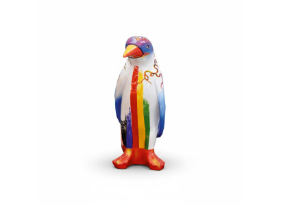 Disegno di lusso Scultura a figura a pinguino fatta a mano Sculture di animali XXL 67cm Figure