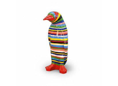 Figura designer XXL, realizzata a mano, dipinta: statue e sculture di pinguini.