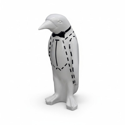 XXL Design 67 cm Pinguino Scultura Figura Lussuosa Artigianale Sculture Animali Figure