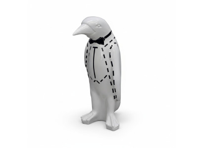 XXL Design 67 cm Pinguino Scultura Figura Lussuosa Artigianale Sculture Animali Figure