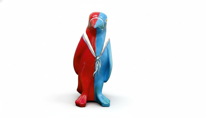 Design Pinguino Statua Scultura Figure Sculture Decorazione 3075 Nuovo