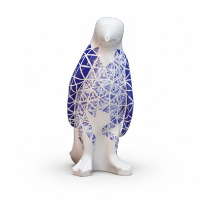 Design Pinguino Figura Statua Scultura Figure Sculture Decorazione Decoro 3076 Nuovo