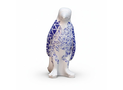 Design Pinguino Figura Statua Scultura Figure Sculture Decorazione Decoro 3076 Nuovo