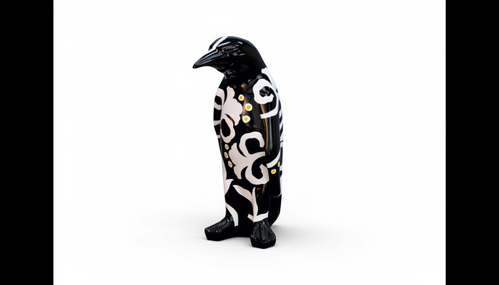 Design Pinguino Figura Statua Scultura Figure Sculture Decorazione Decoro 3080 Nuovo
