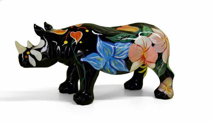 Design Nashorn Figur Statua Scultura Figure Sculture Decorazione Decorazione 3095 Nuovo
