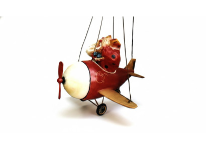 Clown design in a plane figure statue sculpture figures sculptures decor P5019