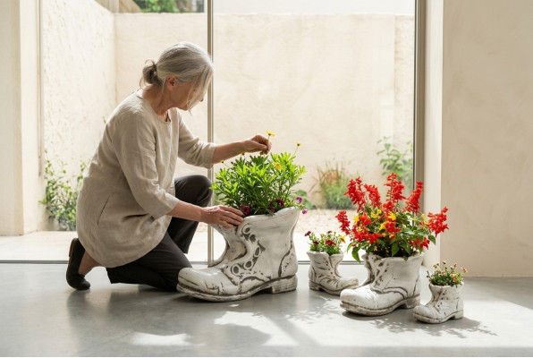 Vaso da fiori, vaso per piantare, decorazione naturale, statua, vasi da giardino, vasi.