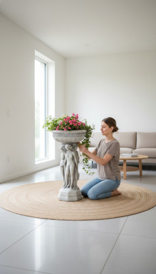 Vaso per fiori pianta natura vaso decorazione figura vasi da giardino.