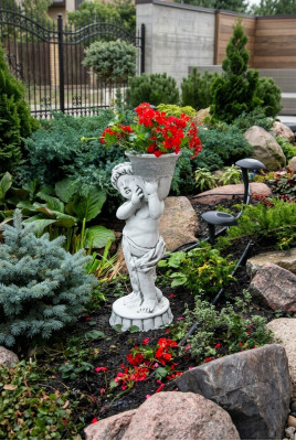 Vaso per piante, vaso da piantare, decorazione, figura, vasi, vasi da fiori, giardino, natura