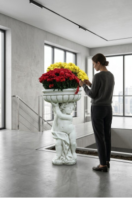 Vaso per piante, vaso per piante, decorazione figura natura giardino vasi per fiori.