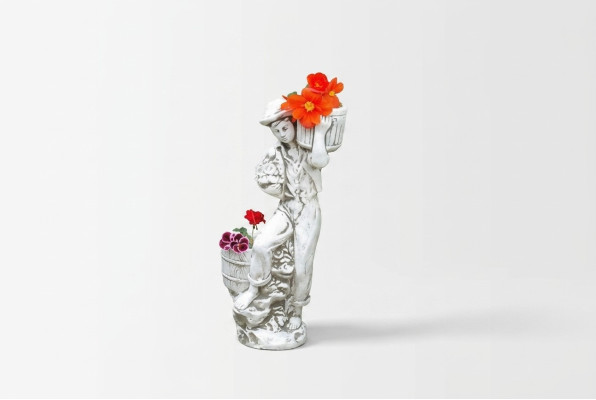 Figura Vaso da fiori bianco Vaso per piantare Decorazione Statua Vasi per fiori Giardino