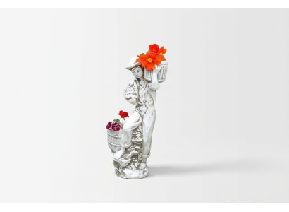 Figura Vaso da fiori bianco Vaso per piantare Decorazione Statua Vasi per fiori Giardino