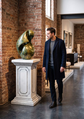 Decorazione Colonna Colonne Pietra Stile Antico Stand Romano Base